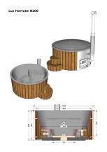 Obrázek k výrobku 48887 - Hot Tub 200 Deluxe - Koupací sud, vnitřní kamna Thermowood