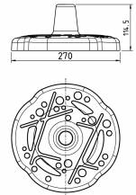 Obrázek k výrobku 70601 - Houpačkový sedák disk - "CikCak" vč. řetězu v gumové hadici .