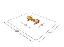 Obrázek k výrobku 34349 - Hravá lavička Auto malé z akátu .