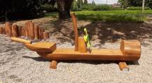 Obrázek k výrobku 34348 - Hravá lavička Loď z akátu .