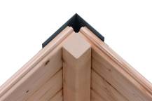 Obrázek k výrobku 94972 - hybridní domek KARIBU SATURN (66203) antracit + 253 cm přístavek včetně zadní a boční stěny LG4827