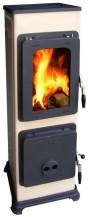 Obrázek k výrobku 91207 - Kamna BOZEN AT, 5 kW, BÉŽ, zv, pr. 120 mm.