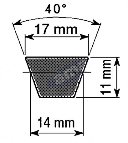 Obrázek k výrobku 33477 - Klínový řemen 5/8" x 55", CASTELGARDEN, MOUNTFIELD