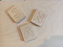 Obrázek k výrobku 72777 - Kostka pro stoličku se jménem 3ks/bal. .