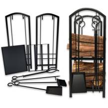 Obrázek k výrobku 93834 - Kovový regál na dřevo s nářadím