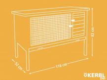 Obrázek k výrobku 81346 - Králíkárna KERBL BUDDY 116x52x82 cm