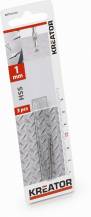 Obrázek k výrobku 48784 - KRT010101 - 3ks HSS vrták do kovu 1x34 mm