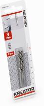 Obrázek k výrobku 48788 - KRT010105 - 3ks HSS vrták do kovu 3x61 mm