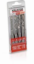 Obrázek k výrobku 37005 - KRT012601 - 4 ks SDS plus  Vrtáků 5-6-8-10 x 110 mm