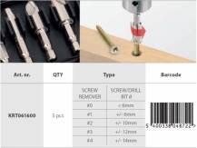 Obrázek k výrobku 37122 - KRT061600 - 5 ks vytahovačů šroubů