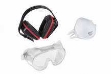 Obrázek k výrobku 40006 - KRTS60001 - Ochranná sada (sluchátka, brýle, respirátor)