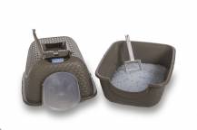 Obrázek k výrobku 82684 - Krytá toaleta pro kočky Rattan 42x50,5x40cm, hnědá