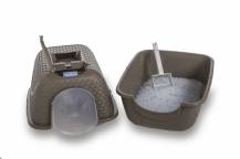 Obrázek k výrobku 80847 - Krytá toaleta pro kočky Rattan 42x50,5x40cm, hnědá