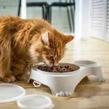 Obrázek k výrobku 76628 - miska na krmivo SALLY 1,0+0,28L - cappuccino