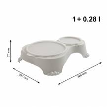 Obrázek k výrobku 76628 - miska na krmivo SALLY 1,0+0,28L - cappuccino