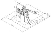 Obrázek k výrobku 73340 - Monkey dětský domek - Pavlína 145 - Červená Pavlína 145 - Červená