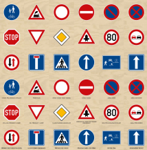 Obrázek k výrobku 91086 - Monkeys Edukační panel Pexeso - Dopravní značky 160 Monkeys Edukační panel Pexeso - Dopravní značky 160