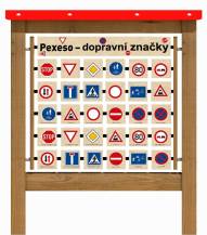 Obrázek k výrobku 91087 - Monkeys Edukační panel Pexeso - Dopravní značky 200
