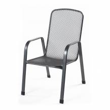 Obrázek k výrobku 30736 - MWH Savoy Basic - stohovatelná židle z tahokovu, tmavě šedá, 75 x 57 x 93 cm