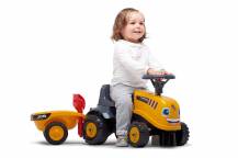 Obrázek k výrobku 78563 - Odrážecí traktor JCB s přívěsem, hráběmi a lopatkou