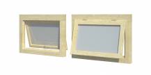 Obrázek k výrobku 41440 - Okno pro zahradní domek o síle stěny 28 mm 70x43 cm