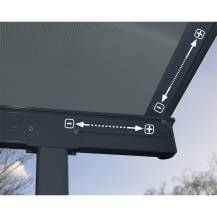 Obrázek k výrobku 67831 - Palram Capri 3000 antracit 3 x 3 hliníková (montovaná) pergola