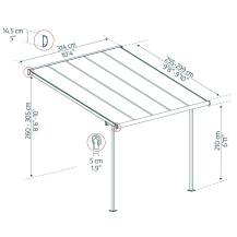 Obrázek k výrobku 67831 - Palram Capri 3000 antracit 3 x 3 hliníková (montovaná) pergola
