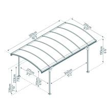 Obrázek k výrobku 29362 - Palram Vitoria 5000 - hliníkový přístřešek s obloukovou střechou