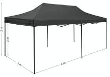 Obrázek k výrobku 79691 - Párty stan nůžkový 3x6m šedý WATERPROOF