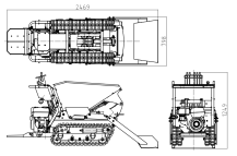 Obrázek k výrobku 62709 - Pásový vyklápěcí vůz TAG500TP, s hydraulickým sklápěním a lopatou