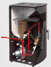 Obrázek k výrobku 77382 - Peletová kamna ALFA PLAM LUCA červená 12kW