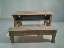 Obrázek k výrobku 39526 - Piknikový stolek Herold IMPREGNOVANÝ s plastovým boxem .