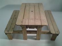 Obrázek k výrobku 39526 - Piknikový stolek Herold IMPREGNOVANÝ s plastovým boxem .