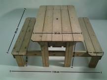 Obrázek k výrobku 39526 - Piknikový stolek Herold IMPREGNOVANÝ s plastovým boxem .