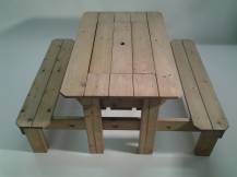 Obrázek k výrobku 39526 - Piknikový stolek Herold IMPREGNOVANÝ s plastovým boxem .