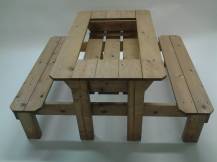 Obrázek k výrobku 39526 - Piknikový stolek Herold IMPREGNOVANÝ s plastovým boxem .