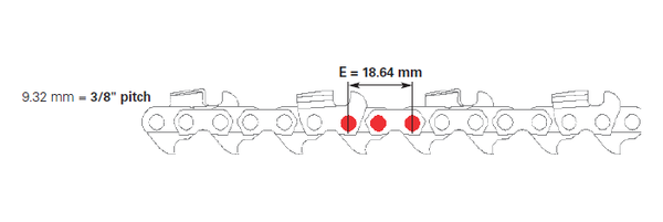Specifikace - Pilový řetěz AMA 3/8"; 1,5 mm, 60Z, SCH