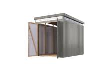 Obrázek k výrobku 94966 - plechový domek KARIBU AURUM 2,5 (53667) šedý LG4832