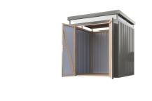 Obrázek k výrobku 94974 - plechový domek KARIBU AURUM 2 (53662) šedý LG4830