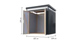 Obrázek k výrobku 94973 - plechový domek KARIBU AURUM 2 (53663) antracit LG4829