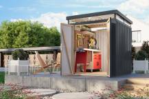 Obrázek k výrobku 94973 - plechový domek KARIBU AURUM 2 (53663) antracit LG4829