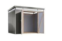 Obrázek k výrobku 94976 - plechový domek KARIBU AURUM 3 (53668) šedý LG4833
