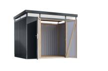 Obrázek k výrobku 94977 - plechový domek KARIBU AURUM 3 (53670) antracit LG4834