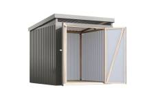 Obrázek k výrobku 94948 - plechový domek KARIBU IRIDIUM 2 (48398) šedý LG4804