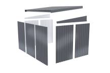 Obrázek k výrobku 94948 - plechový domek KARIBU IRIDIUM 2 (48398) šedý LG4804