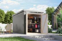 Obrázek k výrobku 94952 - plechový domek KARIBU IRIDIUM 2,5 (48449) šedý LG4808