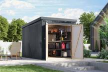 Obrázek k výrobku 94951 - plechový domek KARIBU IRIDIUM 2,5 (48452) antracit LG4807