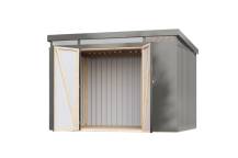 Obrázek k výrobku 94956 - plechový domek KARIBU IRIDIUM 3 (48454) šedý LG4812