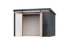 Obrázek k výrobku 94955 - plechový domek KARIBU IRIDIUM 3 (48455) antracit LG4811