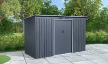 Obrázek k výrobku 82584 - plechový domek LANITPLAST HALLE 94 ANTRACIT LG4024